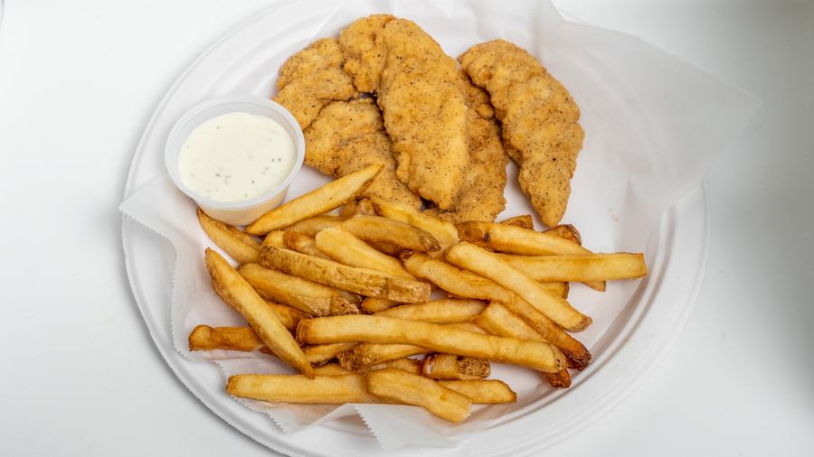 Chicken tenders and fries
